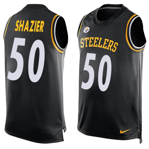  Steelers #50 Ryan Shazier Black Team Color Men's Stitched NFL Limited Tank Top Jersey